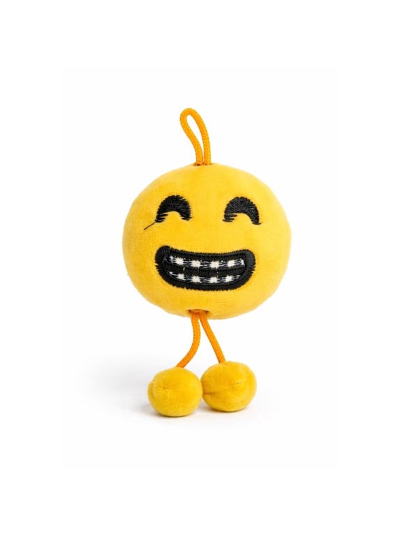 Smiling Emoji Plush Keychain Toy Soft Stuffed Hanging Doll with Rope Legs Cute Gift