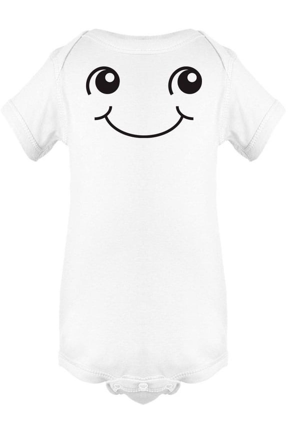 Smiling Face Bodysuit Infant | | Size White,6M (Bodysuit)