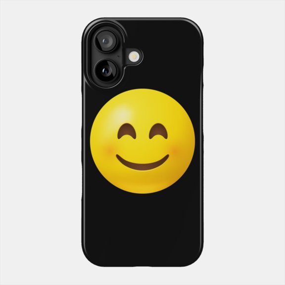 Smiling Face Emoji With Smiling Eyes Case for iPhone 11-17 Slim Shockproof Cover