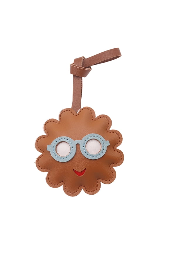 Smiling Face Flower Charm Keychain Pendant Lightweight1eatherBag Decoration