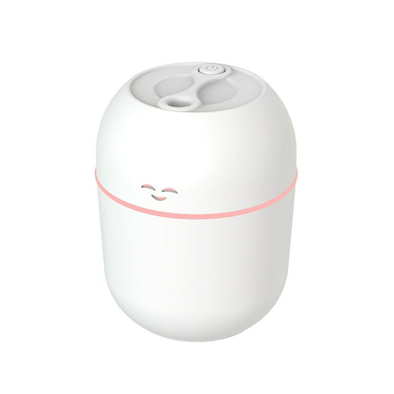Smiling Face Humidifier with Large Mist Output for Home Office Bedroom and Car Use Quiet Ultrasonic Humidification and Night Light Feature