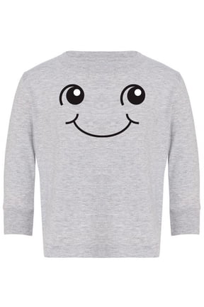 Smiling Face Long Sleeve Toddler - Toddler Long Sleeve Tee