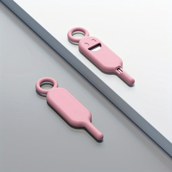 Smiling Face Phone Anti-Loss Ejector Pin Case Memory SIM Card Case Phone Change Ejector Key Hanging Portable Tip