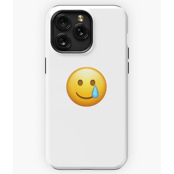 Smiling Face with Tear Emoji Funny G3776 Phone Case for iPhone17 16 15 14 13 12 11 Pro Max