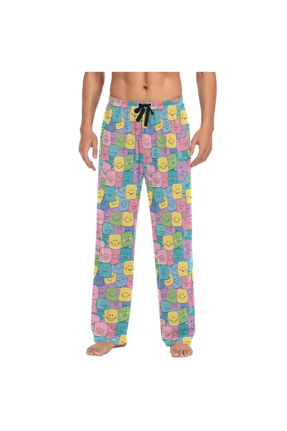 Smiling Faces Men's Pajama Pants with Pocket Lounge Pants Pajama Sleep Pant Pj Comfortable