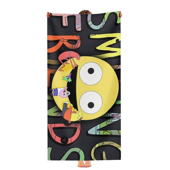 Smiling Friends Beach Towel Birthday Gift for Girls Boys 30"x60" Quick Drying Microfiber Pool Towel