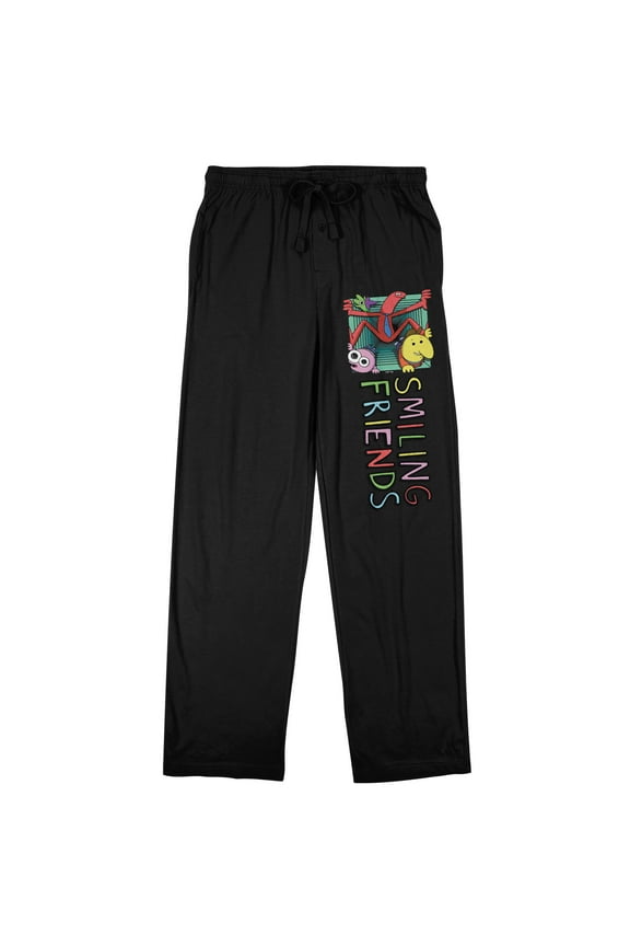 Smiling Friends Black Sleep Pajama Pants - Large