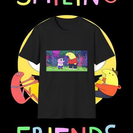 Smiling Friends Charlie Pim Allan Glep Unisex Softstyle T-Shirt