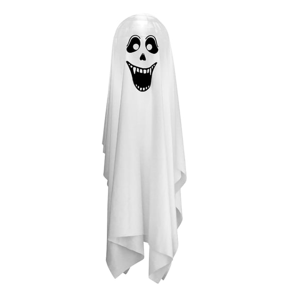Smiling Ghost Halloween Prop Light-Up Decor with White LED for Yard Indoor Outdoor