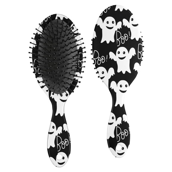 Smiling Ghosts Halloween Pattern Hair Brush,Girls Detangling Hair Brush,Glide Through Tangles with Ease for Wet & Dry Hair,8.8"X2.8"