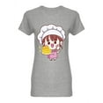 thumbnail image 1 of Smiling Girl Cooking Shaped T-Shirt Women -Image by Shutterstock, Female Medium, 1 of 2