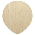 thumbnail image 1 of Smiling Happy Alien Emoticon Wood Shape Unfinished Piece Cutout Craft DIY Projects - 6.25 Inch Size - 1/8 Inch Thick, 1 of 7