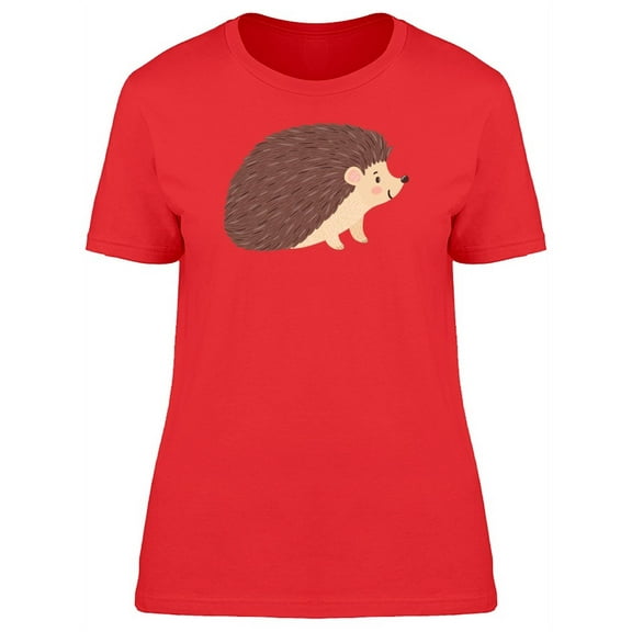 Smiling Hedgehod Doodle T-Shirt Women -Image by Shutterstock, Female Large
