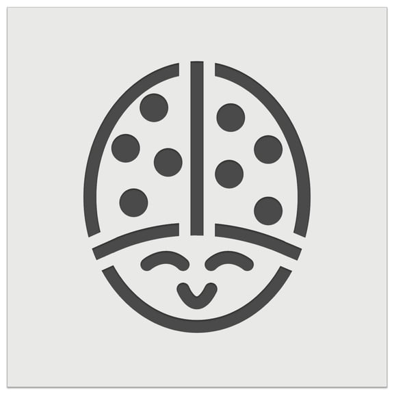 Smiling Lady Bug DIY Cookie Wall Craft Stencil - 7.0 Inch