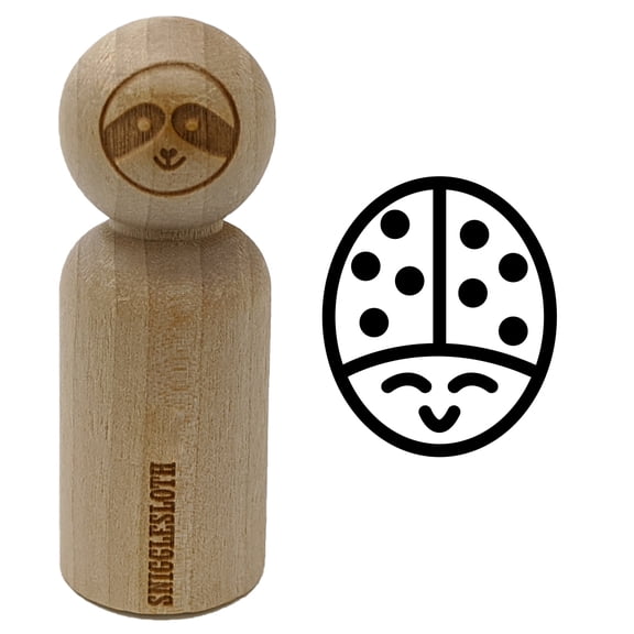 Smiling Lady Bug Rubber Stamp for Scrapbooking Crafting Stamping - Small 3/4 Inch