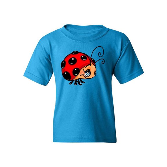 Smiling Ladybug T-Shirt Juniors -Image by Shutterstock, Small