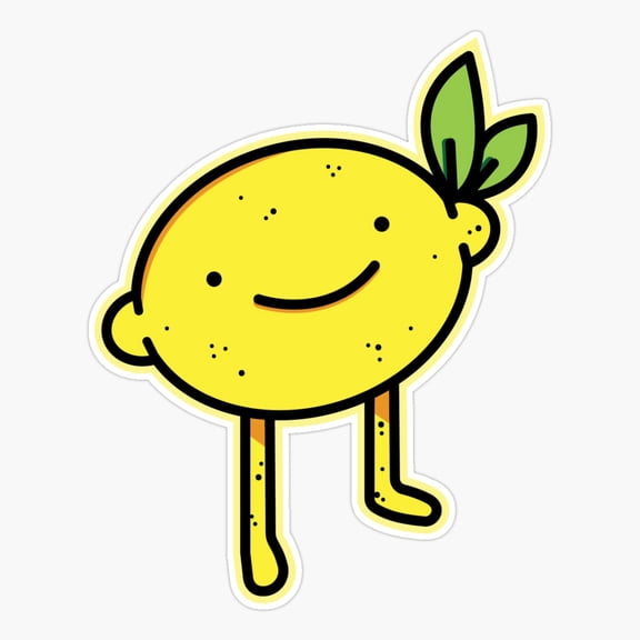 Smiling Lemon Citrus Fruit Kitchen Decor Vinyl Sticker