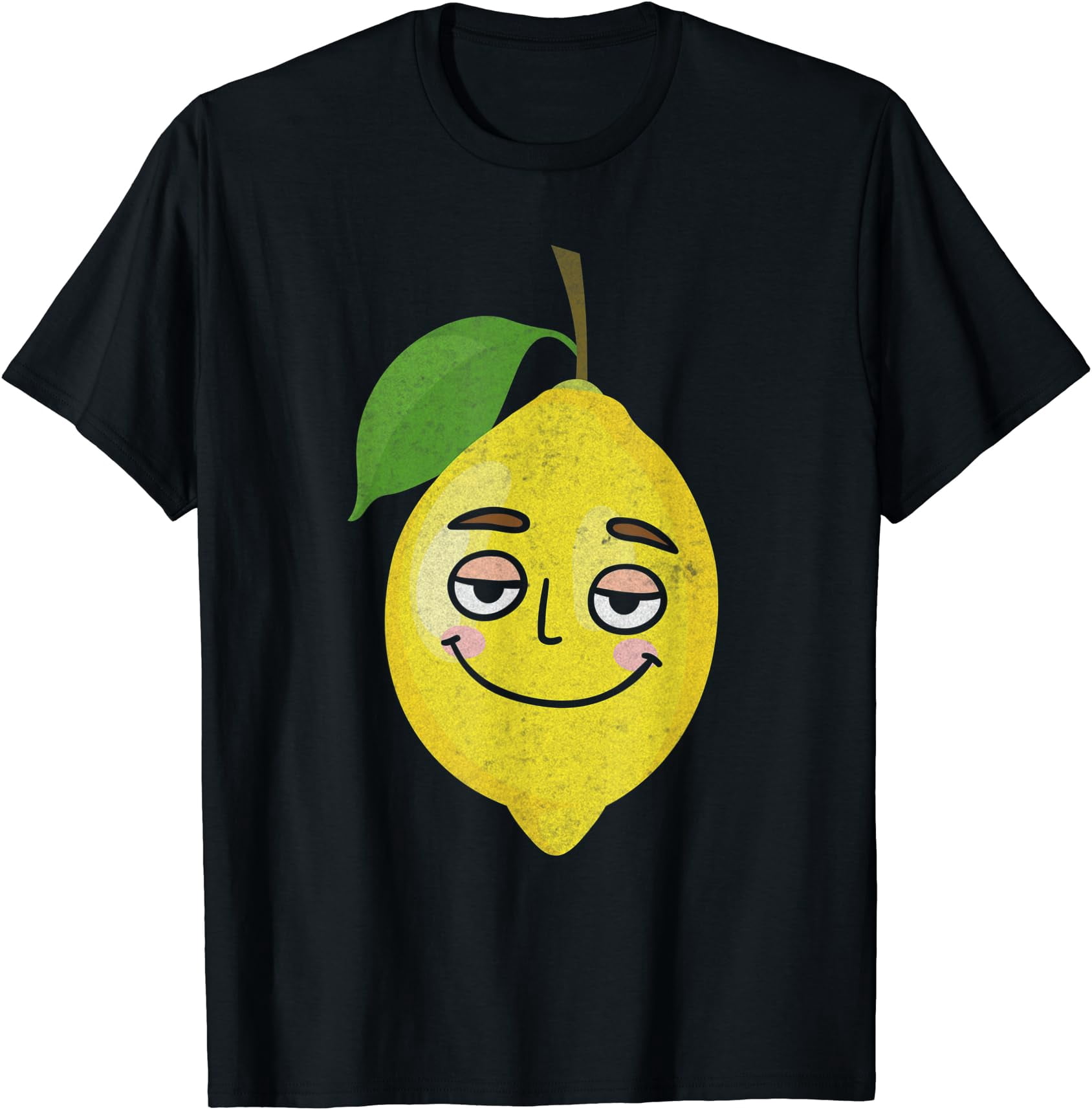 Lamon Typeface Smiling Lemon Fruits Face T-Shirt - Walmart.com