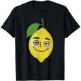 Lamon Typeface Smiling Lemon Fruits Face T-Shirt - Walmart.com
