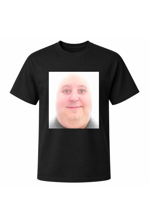 Smiling Man Close-Up Portrait Graphic T-Shirt, Unisex Classic Fit, Cotton-Rich 180 GSM, Front Print