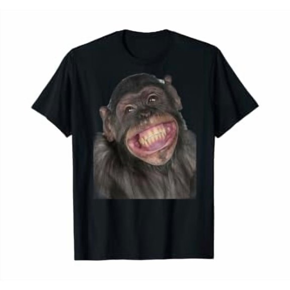 Smiling Monkey Funny Abe T-Shirt For Men and Women