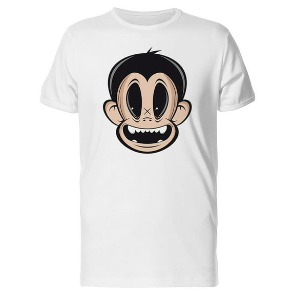 Smiling Monkey Head T-Shirt Men -Image by Shutterstock, Male 3X-Large