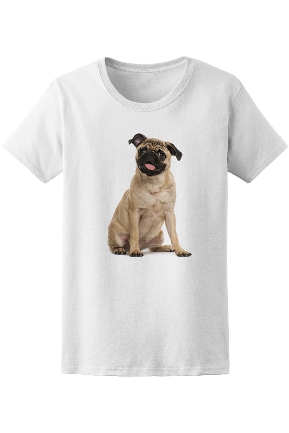 Smiling Pug T-Shirt Men -Image by Shutterstock, Male Large