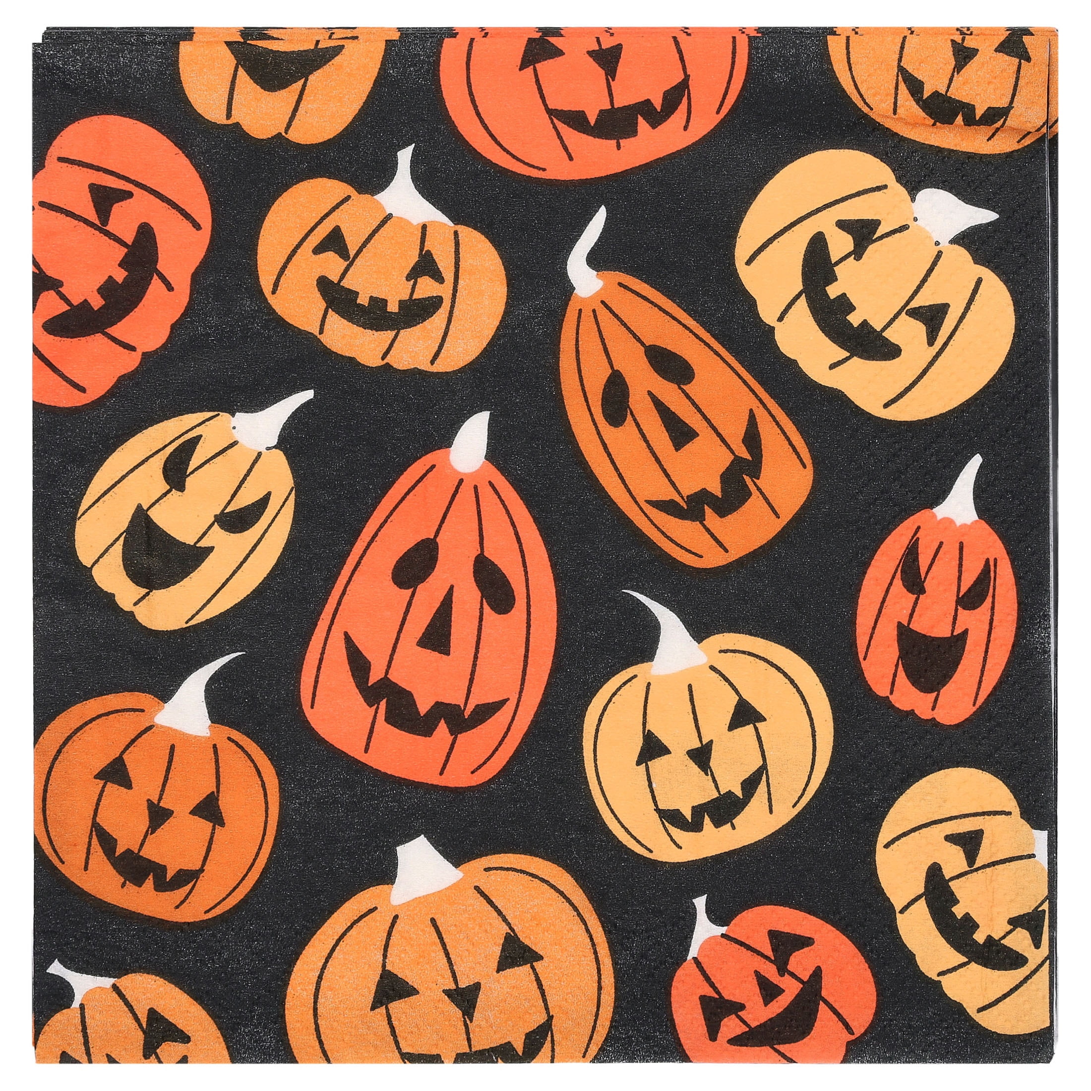 Jack-o'-Lantern Disposable Paper Plates, Multicolor, 8.5", 8 Count, Halloween by Way To Celebrate
