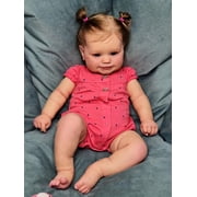Smiling Reborn Baby Dolls - Realistic 20" Real Life Baby Doll with Feeding Kit, Lifelike Cloth Body Newborn Baby Girl Perfect for Kids 3+