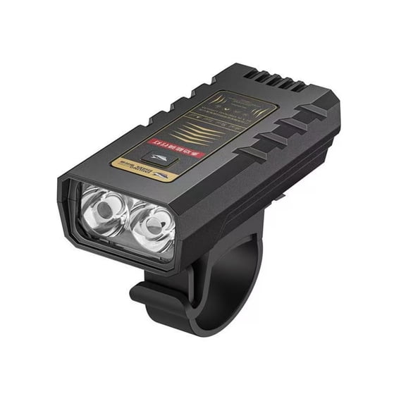 Smiling Shark Dual LED Bike Light, Super Bright 200LM Bicycle Headlight, Rechargeable, Waterproof Cycling Front Light with 3 Light Modes, Easy to Install for Mountain & Road Bikes Night Riding Safety
