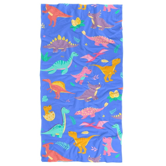 Smiling Simple Dino Pattern Beach Towel 30' X 60'