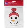 thumbnail image 1 of Smiling Snowman Shaped Cello Treat Bags With Twist Ties - 15 Pack (1912/9483), 1 of 2