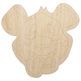 thumbnail image 1 of Smiling Spotted Hyena Head Wood Shape Unfinished Piece Cutout Craft DIY Projects - 6.25 Inch Size - 1/4 Inch Thick, 1 of 7