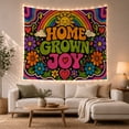 thumbnail image 1 of Smiling Sun with Flowers and Rainbow Cheerful Psychedelic for Boho Decor Lovers Groovy Wall Art Housewarming Gift Tapestry Wall Hanging for Bedroom and Dorm, 1 of 7