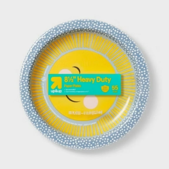 Smiling Sun Paper Plate 8.5" - 55ct - up&up