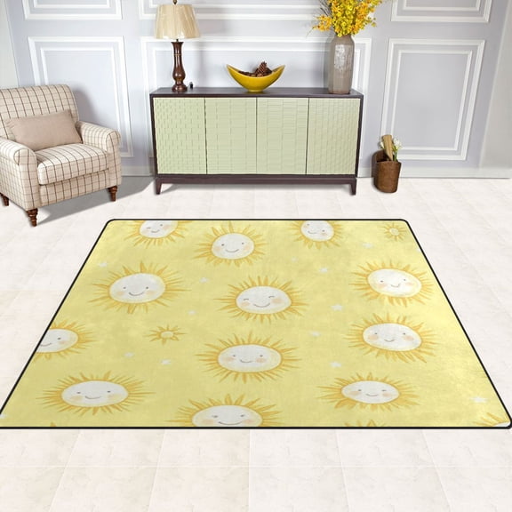 Smiling Suns 80''x58'' Extra Large Plush Memory Foam Rug, Soft, Absorbent, Non Slip