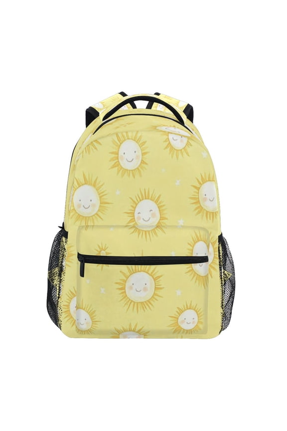 Smiling Suns Stylish Large Backpack 15L Self-Standing Durable Twill for School, Office and Travel Use