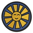 thumbnail image 1 of Smiling Sunshine Applique Multi-Color Embroidered Iron-On Patch - 3 Inch Medium, 1 of 5