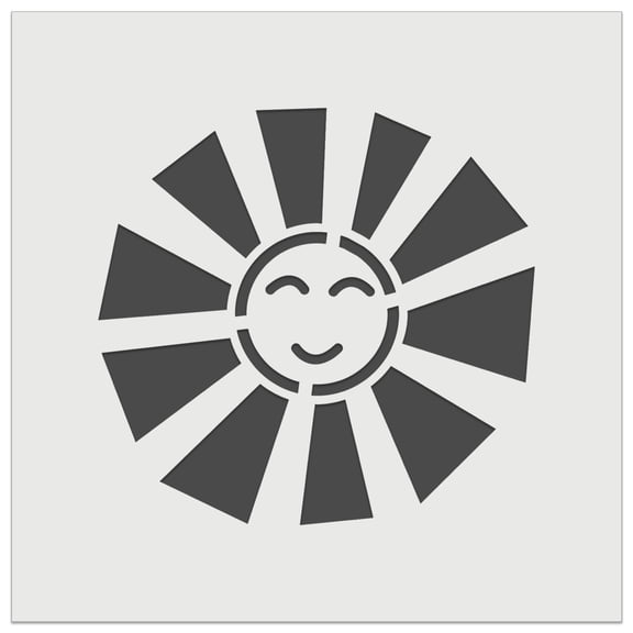 Smiling Sunshine DIY Cookie Wall Craft Stencil - 4.5 Inch