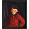 thumbnail image 1 of Smiling Tom (Thomas Cafferty) 28x34 Large Black Ornate Wood Framed Canvas Art by Robert Henri, 1 of 2