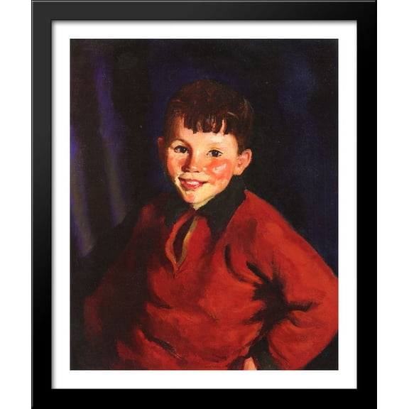Smiling Tom (Thomas Cafferty) 28x34 Large Black Wood Framed Print Art by Robert Henri