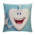 thumbnail image 1 of Smiling Tooth Dental Cartoon Character Design Pillowcase, 1 of 5