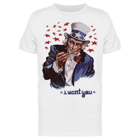 Smiling Uncle Sam  T-Shirt Men -Image by Shutterstock, Male Large