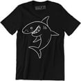 thumbnail image 1 of Smiling Wild Great White Shark On Deep Sea Women's Gift T-Shirt, 1 of 4