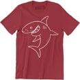 thumbnail image 1 of Smiling Wild Great White Shark On Deep Sea Women's Gift T-Shirt, 1 of 4