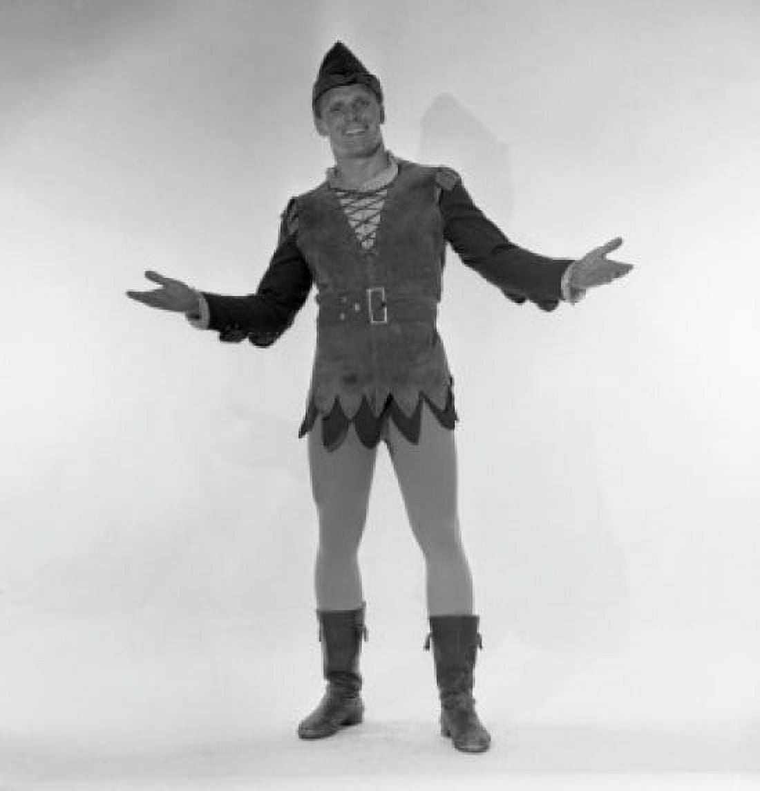Smiling man wearing elf costume studio shot Canvas Art - (18 x 24)