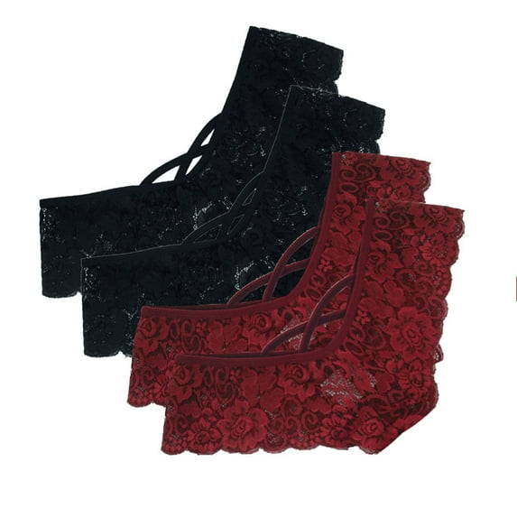 Smilkoo Sexy Stretchy Underwear Women Lace Solid Panties