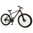 thumbnail image 1 of SmiloSprk Mountain Bike, 27.5 inch Outdoor Cycling Bike,21-Speed/High-Carbon Steel/Dual Full Suspension, Adjustable Ergonomic Seat for Men Women Adult,Grey, 1 of 8