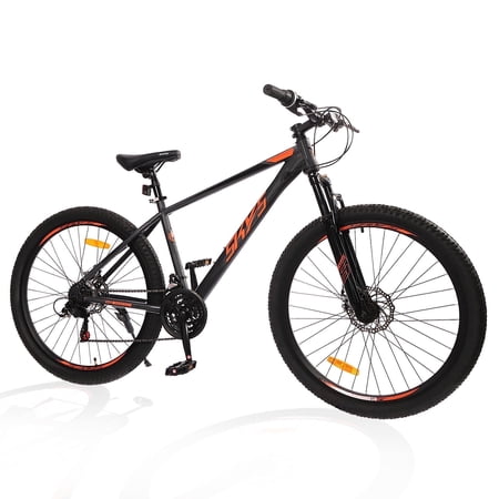 SmiloSprk Mountain Bike, 27.5 inch Outdoor Cycling Bike,21-Speed/High-Carbon Steel/Dual Full Suspension, Adjustable Ergonomic Seat for Men Women Adult,Grey