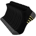 thumbnail image 1 of Smilooen 12 Pairs Mens Ankle Socks Athletic Running Men's Socks Value Pack, Black, 1 of 7